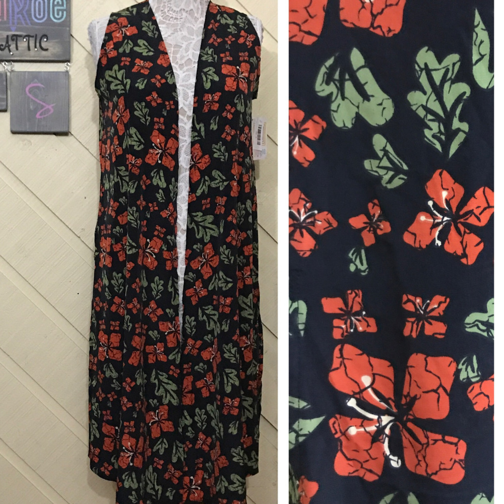 NWT LuLaRoe Joy Black with Floral Print